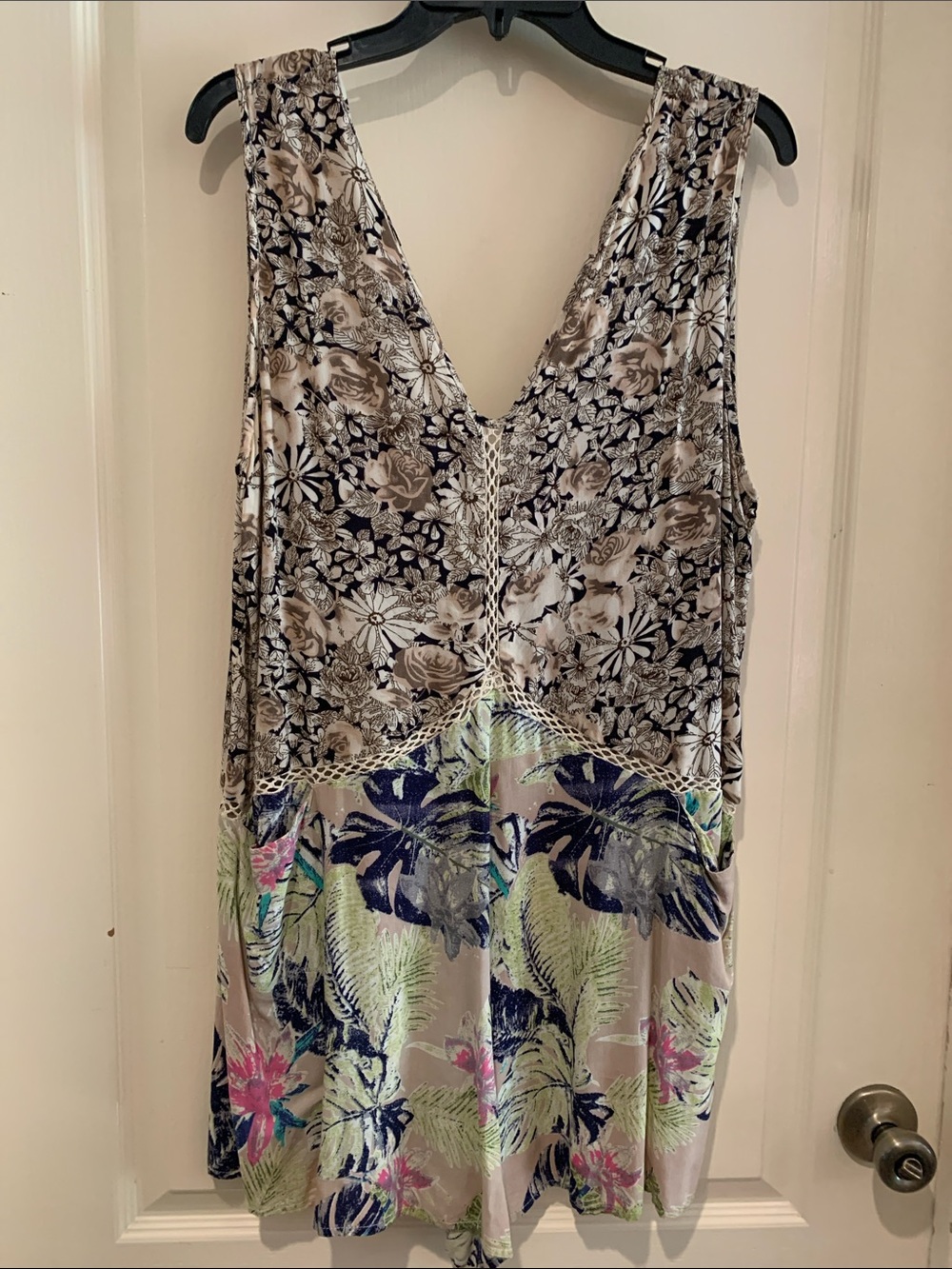 Umgee Floral Mixed-Print Jumpsuit Romper in Beige, Black, Navy, Green, Pink